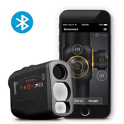ATN Laser Ballistics 1500 Smart Laser Rangefinder w/Bluetooth, Device Works with Mil and MOA scopes Using Ballistic Calculator App