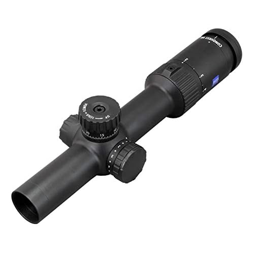 Zeiss Conquest V4 Rifle Scope 30mm Tube 1-4x 24mm 1/2 MOA Adjustments Illuminated #60 Plex Reticle Matte, Black